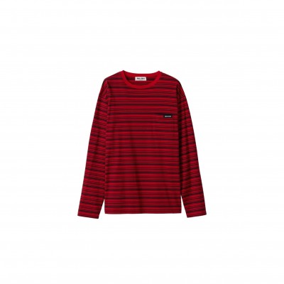 MIU MIU LONG-SLEEVED COTTON JERSEY T-SHIRT MJL014  